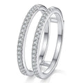 Blongme Moissanite Ring Enhancer for Women 1.2mm Round VVS1 D Color Ring Guard Wedding Band