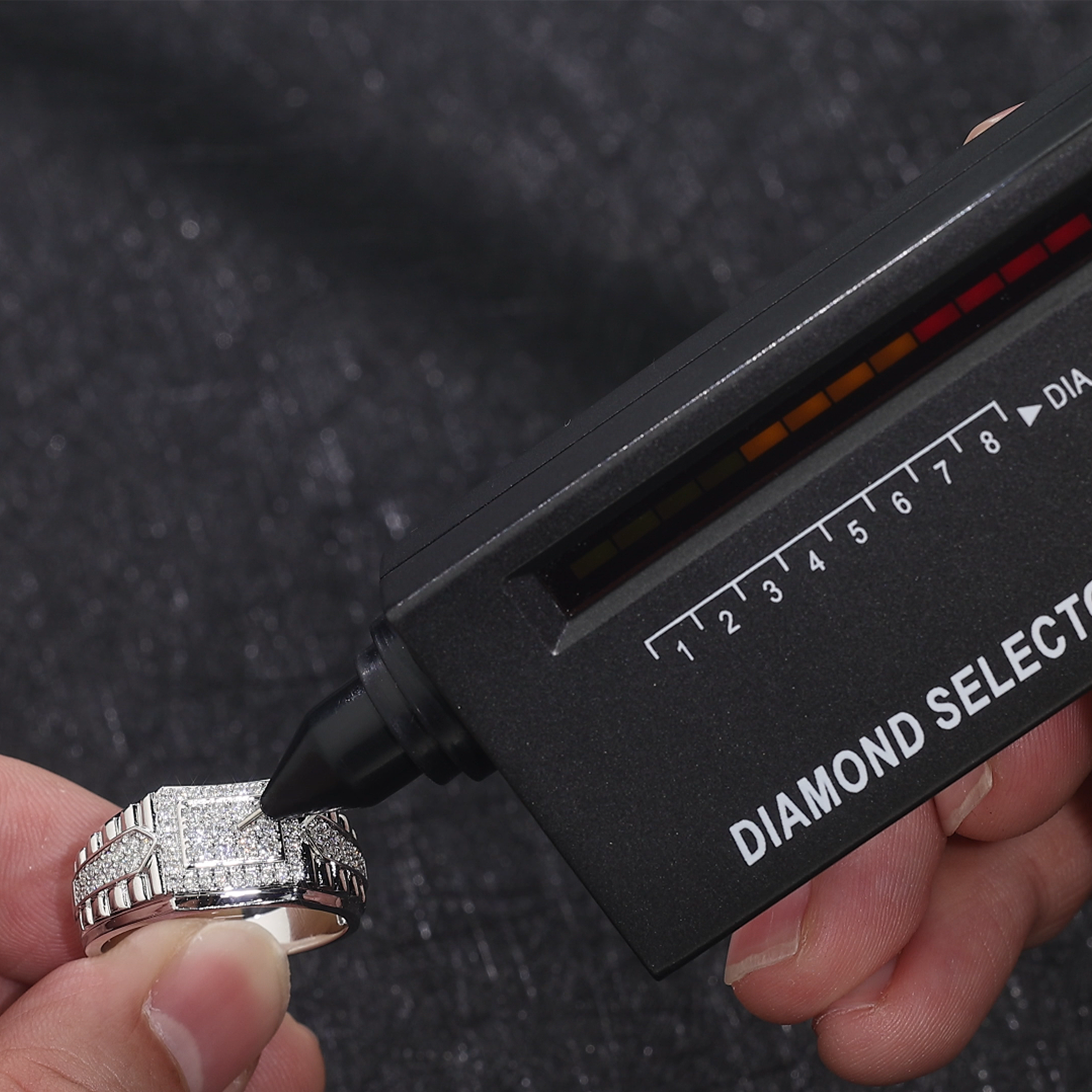 Moissanite Rings for Men D Color VVS1 Round Cut 1.0ct White Gold Plated Mens Wedding Band Eternity Ring Promise Rings for Him